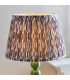 Higgledy Gloss Cotswold Green Paint Floor Lamp with Pearl Grey Fabric Ikat Shade 35cm E27-4