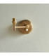 Step Fold Brushed Aged Brass Plate Wall Light with Neutral Print Fabric Ikat Shade 16cm B22-5