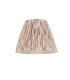 Step Fold Brushed Aged Brass Plate Wall Light with Neutral Print Fabric Ikat Shade 16cm B22-9