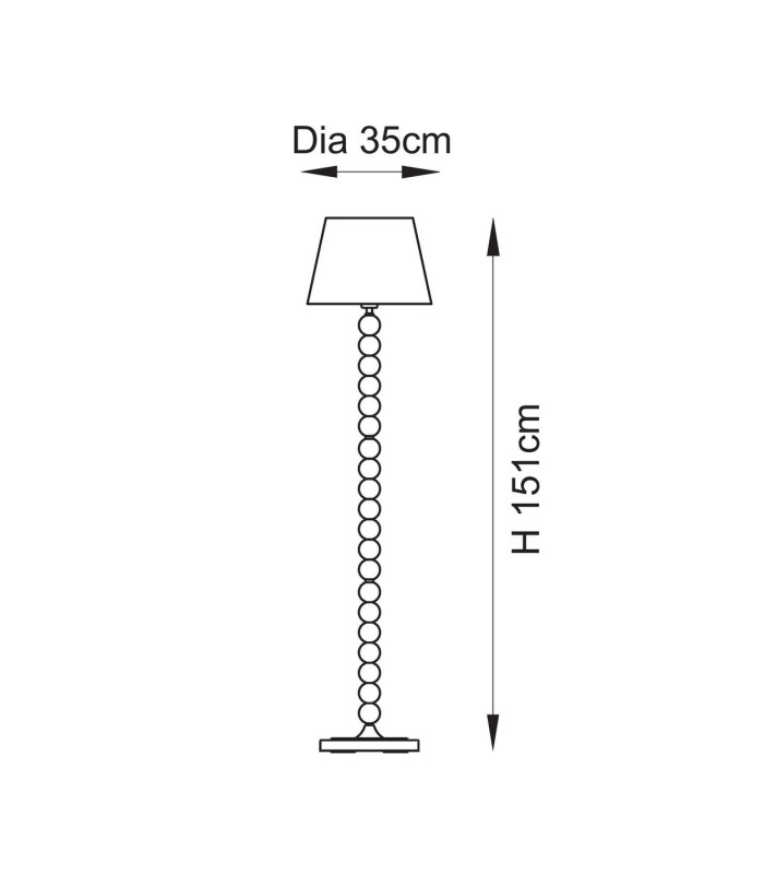 Higgledy Gloss Cotswold Green Paint Floor Lamp with Pearl Grey Fabric Ikat Shade 35cm E27-10