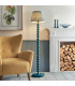 Higgledy Gloss Marlin Blue Paint Floor Lamp with Marlin Blue Fabric Ripple Shade 35cm E27-2