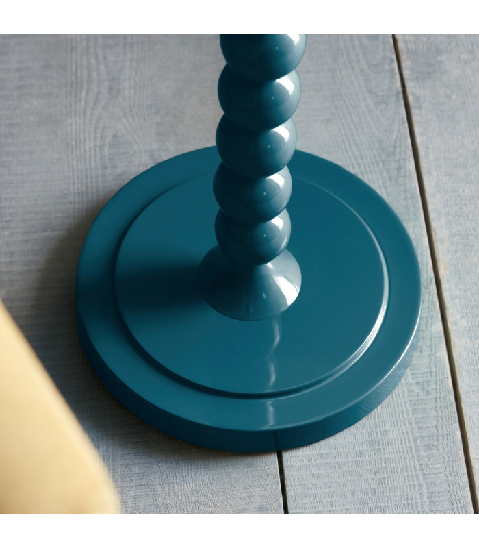 Higgledy Gloss Marlin Blue Paint Floor Lamp with Marlin Blue Fabric Ripple Shade 35cm E27-7
