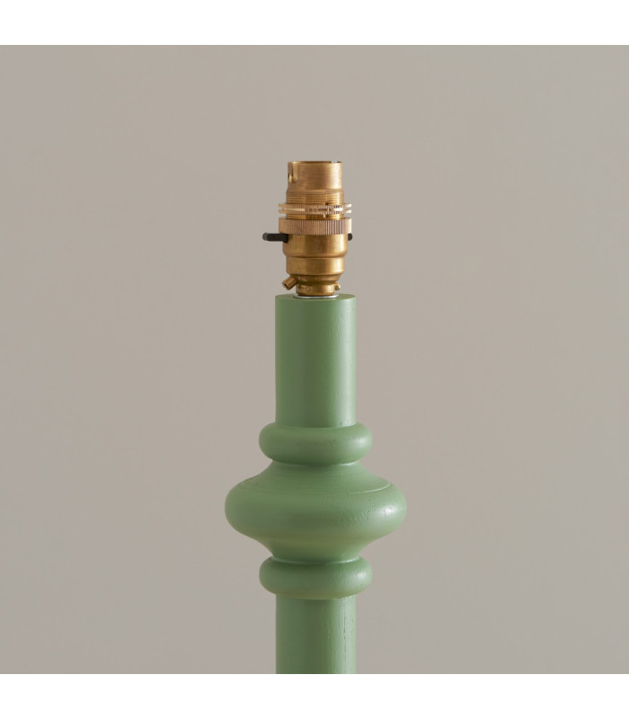 Carnaby Satin Cotswold Green Paint Floor Lamp with Coral Pink Fabric Ripple Shade 35cm B22-5
