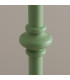 Carnaby Satin Cotswold Green Paint Floor Lamp with Coral Pink Fabric Ripple Shade 35cm B22-6