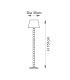 Higgledy Gloss Marlin Blue Paint Floor Lamp with Marlin Blue Fabric Ripple Shade 35cm E27-10