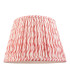 Carnaby Satin Cotswold Green Paint Floor Lamp with Coral Pink Fabric Ripple Shade 35cm B22-9