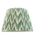 Carnaby Satin Cotswold Green Paint Floor Lamp with Cotswold Green Fabric Zigzag Shade 35cm B22-9