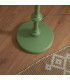 Carnaby Satin Cotswold Green Paint Floor Lamp with Pearl Grey Fabric Ikat Shade 35cm B22-7