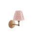 Wood Wing Ash Wood Wall Light with Peachy Keen Fabric Leaf Shade 16cm B22-9