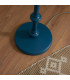 Carnaby Satin Marlin Blue Paint Floor Lamp with Marlin Blue Fabric Ripple Shade 35cm B22-7