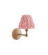 Wood Wing Ash Wood Wall Light with Coral Pink Fabric Ripple Shade 16cm B22-9