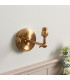 Step Wing Brushed Aged Brass Plate Wall Light with Pearl Grey Fabric Ripple Shade 16cm B22-4