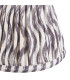 Step Wing Brushed Aged Brass Plate Wall Light with Pearl Grey Fabric Ripple Shade 16cm B22-7