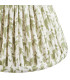 Step Fold Brushed Aged Brass Plate Wall Light with Herb Garden Green Fabric Leaf Shade 16cm B22-8