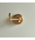 Step Fold Brushed Aged Brass Plate Wall Light with Marlin Blue Fabric Ikat Shade 16cm B22-5