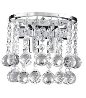 Hanna Indoor Wall 2 Light Chrome with Crystals G9_Main