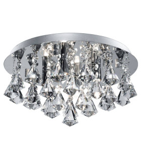 Hanna 4 Light Ceiling Semi Flush Light Chrome with Diamond Crystals G9_Main