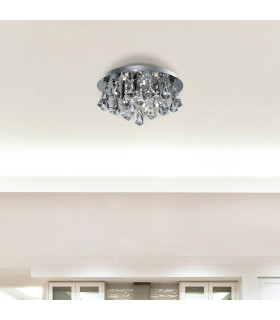 Hanna 4 Light Ceiling Semi Flush Light Chrome with Diamond Crystals G9_Room