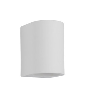 Gypsum 1 Light Up & Down Wall Light Paintable White Plaster G9_Off