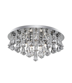 Hanna 6 Light Ceiling Semi Flush Light Chrome with Crystals G9_Main