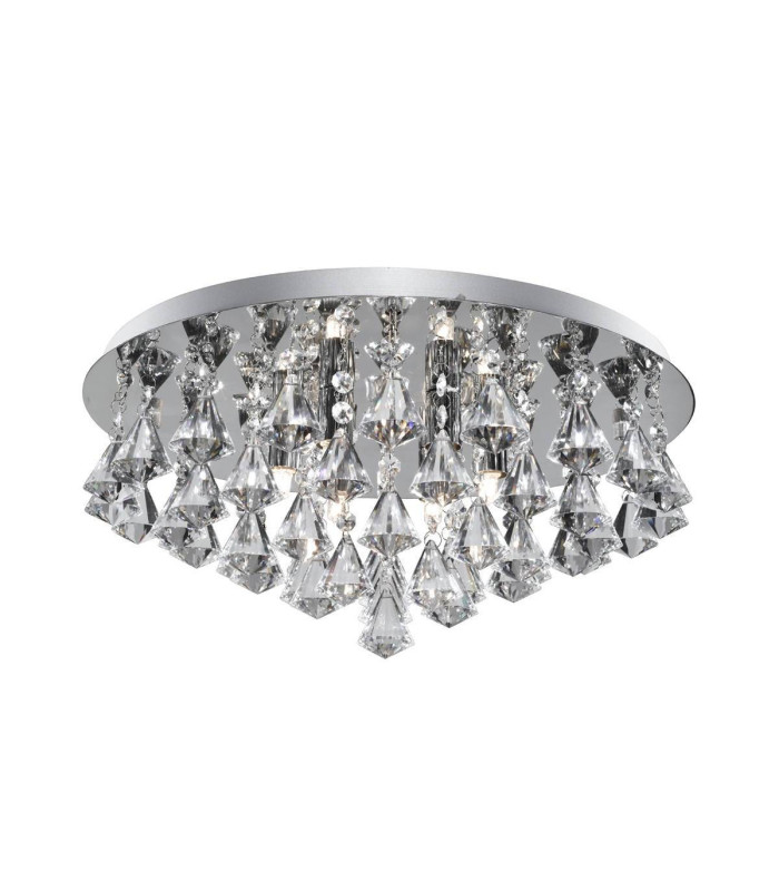 Hanna 6 Light Ceiling Semi Flush Light Chrome with Crystals G9_Main