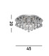 Hanna 6 Light Ceiling Semi Flush Light Chrome with Crystals G9_Line
