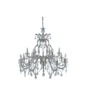 Marie Therese 18 Light Crystal Chandelier Chrome Finish E14_Off
