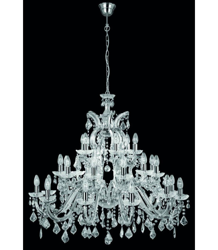 Marie Therese 30 Light Crystal Chandelier Chrome Finish E14_Main