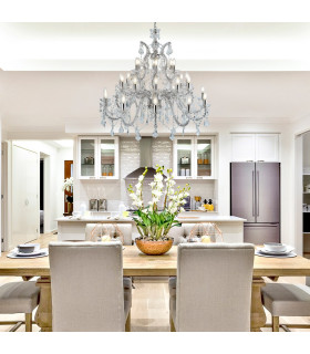 Marie Therese 30 Light Crystal Chandelier Chrome Finish E14_Room