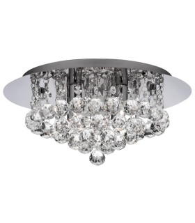 Hanna 4 Light Ceiling Semi Flush Light Chrome with Crystals G9_Main