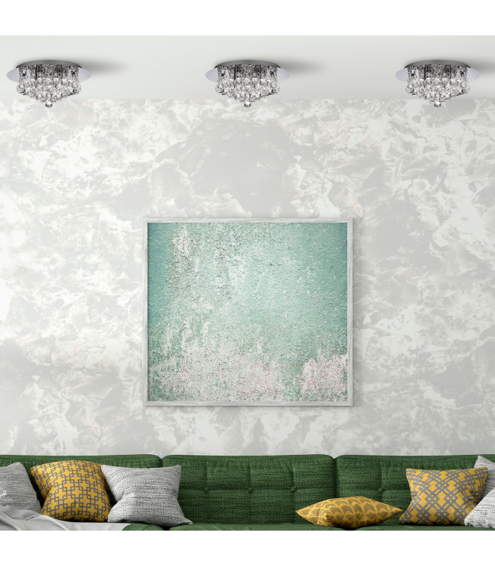 Hanna 4 Light Ceiling Semi Flush Light Chrome with Crystals G9_Room