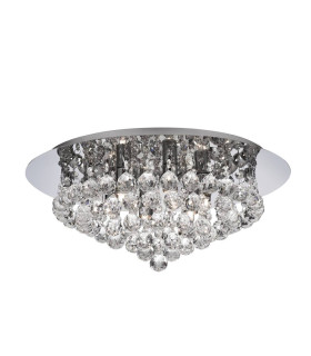 Hanna 6 Light Semi Flush Ceiling Light Chrome with Crystals G9_Main