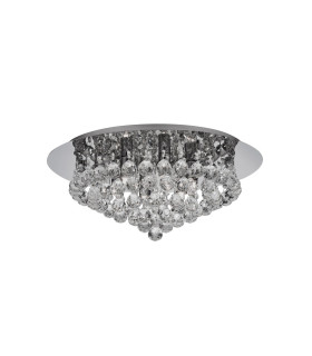 Hanna 6 Light Semi Flush Ceiling Light Chrome with Crystals G9_Off