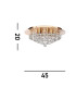 Hanna 6 Light Ceiling Semi Flush Light Gold with Crystals G9_Line