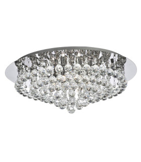 Hanna 8 Light Semi Flush Ceiling Light Chrome with Crystals G9_Main