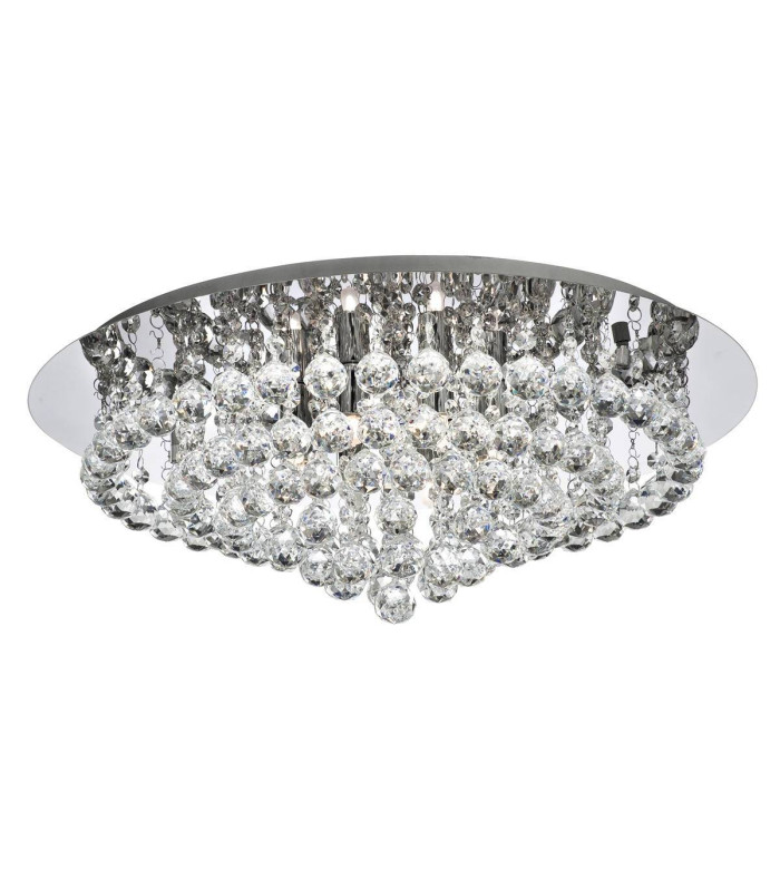 Hanna 8 Light Semi Flush Ceiling Light Chrome with Crystals G9_Main
