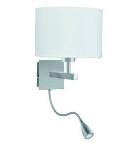 Dual Flexi Arm 1 Light Indoor Wall Light Satin Silver E27_Main