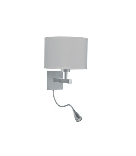 Dual Flexi Arm 1 Light Indoor Wall Light Satin Silver E27_Off
