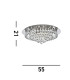 Hanna 8 Light Semi Flush Ceiling Light Chrome with Crystals G9_Line