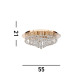 Hanna 8 Light Ceiling Semi Flush Light Gold with Crystals G9_Line