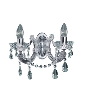 Marie Therese Indoor Candle Wall 2 Light Chrome with Crystals E14_Main
