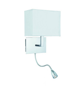 1 Light Dual Arm Flexible Indoor Wall Light Chrome E27_Main