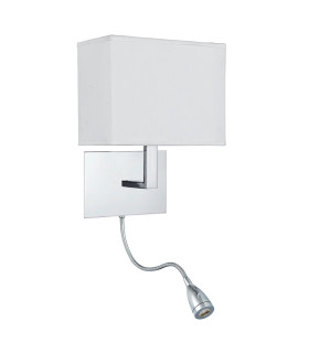 1 Light Dual Arm Flexible Indoor Wall Light Chrome E27_Off