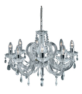 Marie Therese 8 Light Crystal Chandelier Chrome Finish E14_Main