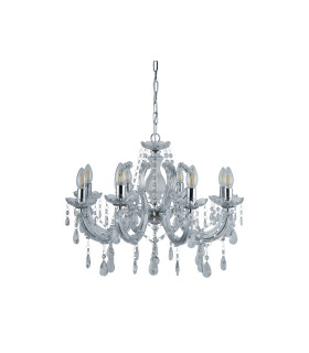Marie Therese 8 Light Crystal Chandelier Chrome Finish E14_Off