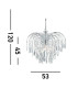 Waterfall 5 Light Crystal Chandelier Chrome Finish E14_Line