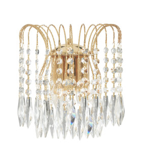 Waterfall Indoor Wall 2 Light Gold with Crystals E14_Off
