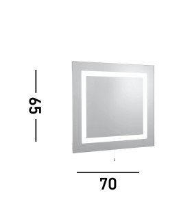 4 Light Illuminated Fluorescent Bathroom Mirror Light IP44_Line