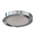 1 Light Bathroom Flush Ceiling Light Chrome Round with Domed Glass Diffuser IP44 E27_Off