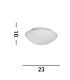 1 Light Bathroom Flush Ceiling Light Round White with Opal Glass IP44 E27_Line